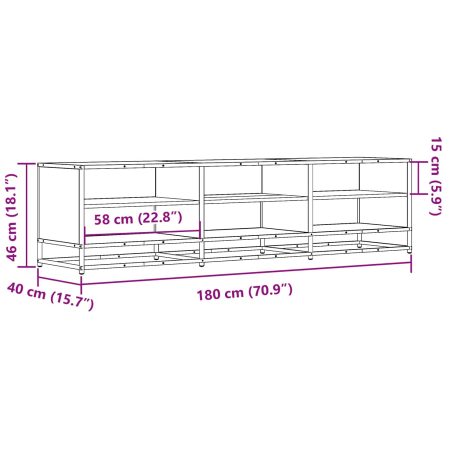 Tv-meubel 18x40x46 cm bewerkt hout sonoma eikenkleurig