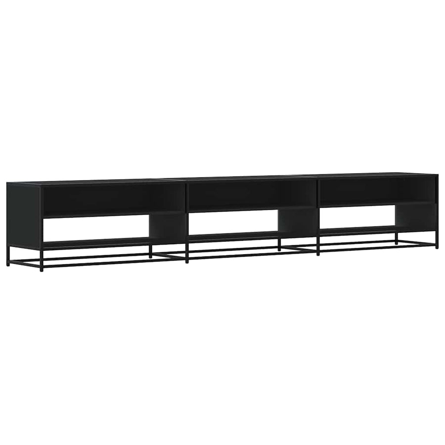 Tv-meubel 270x40x46 cm bewerkt hout zwart