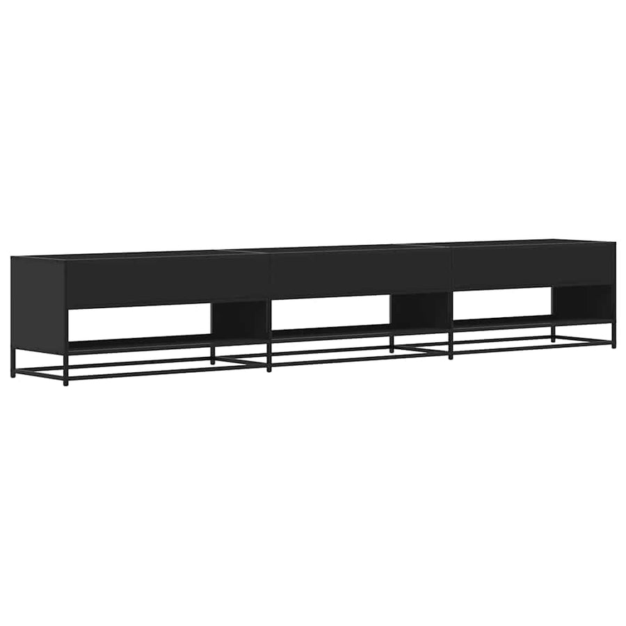 Tv-meubel 270x40x46 cm bewerkt hout zwart