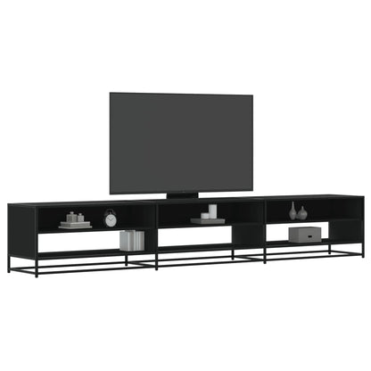 Tv-meubel 270x40x46 cm bewerkt hout zwart