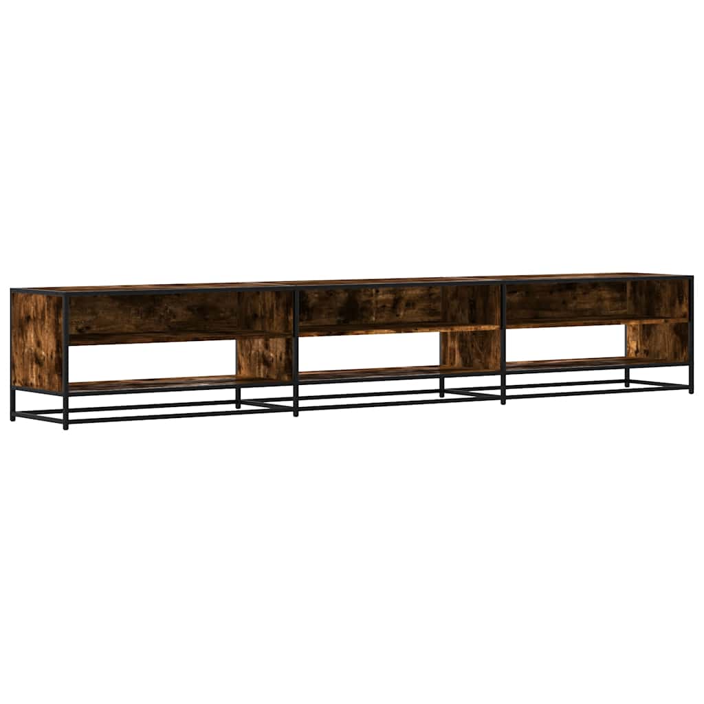 Tv-meubel 270x40x46 cm bewerkt hout gerookt eikenkleurig