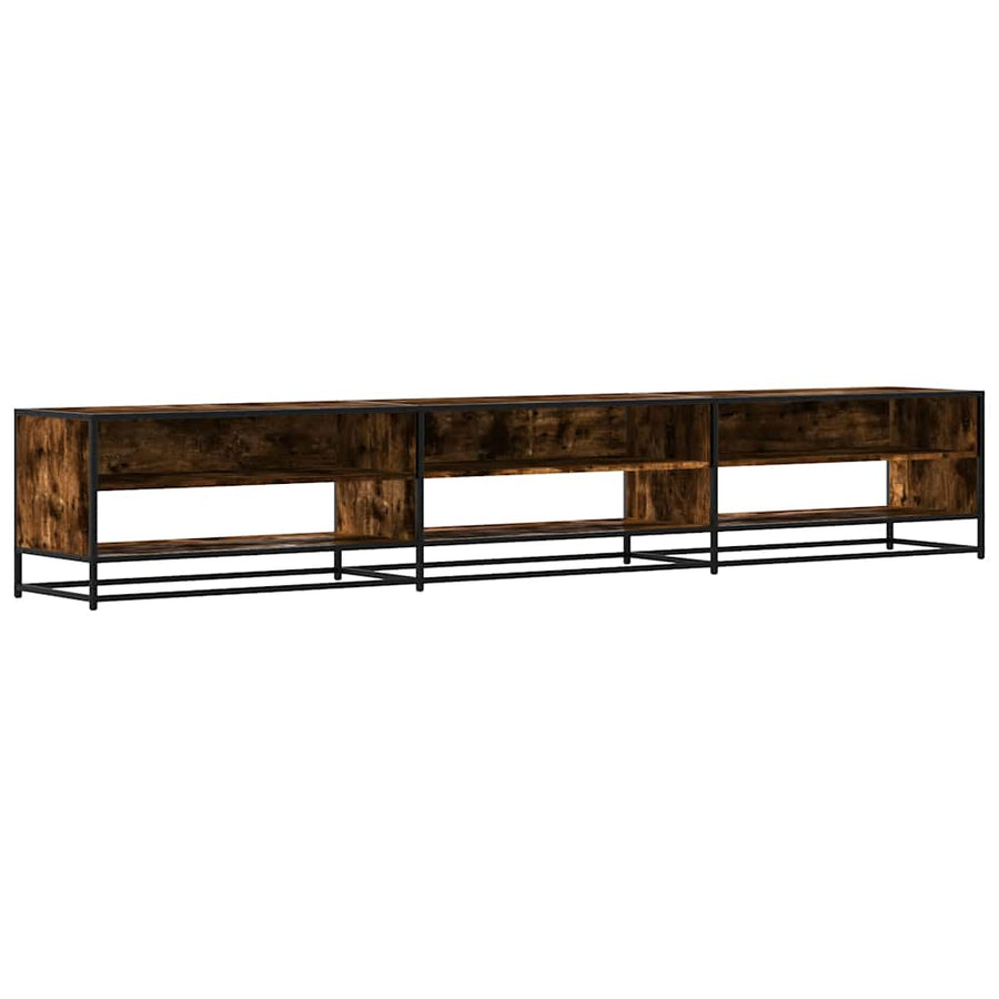 Tv-meubel 270x40x46 cm bewerkt hout gerookt eikenkleurig