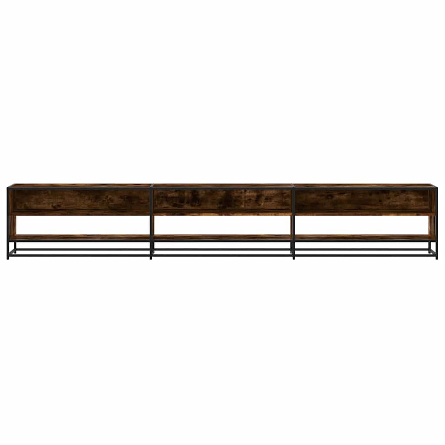Tv-meubel 270x40x46 cm bewerkt hout gerookt eikenkleurig