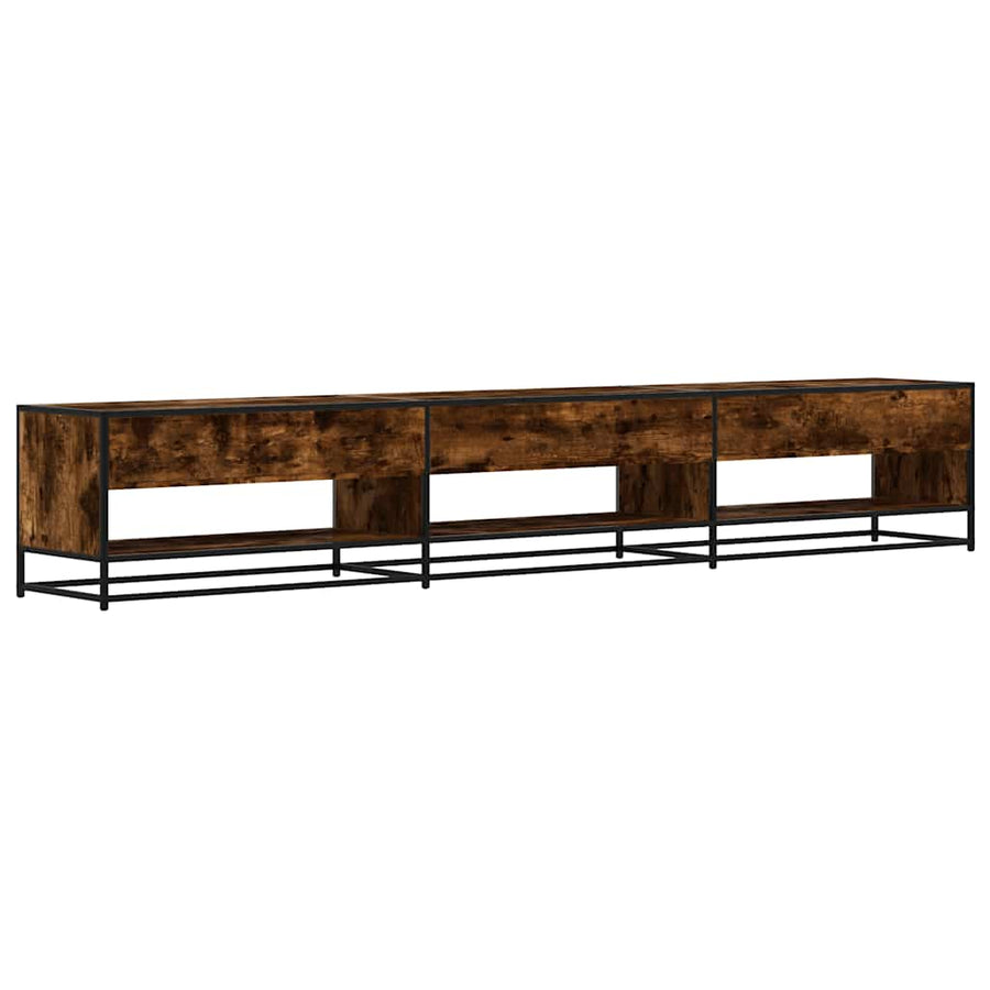 Tv-meubel 270x40x46 cm bewerkt hout gerookt eikenkleurig