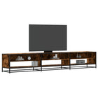 Tv-meubel 270x40x46 cm bewerkt hout gerookt eiken