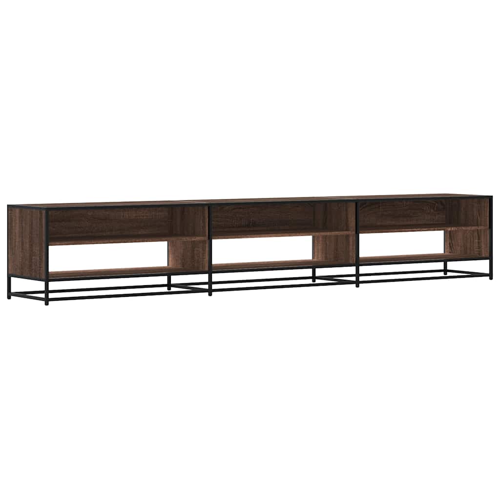 Tv-meubel 270x40x46 cm bewerkt hout bruin eikenkleurig