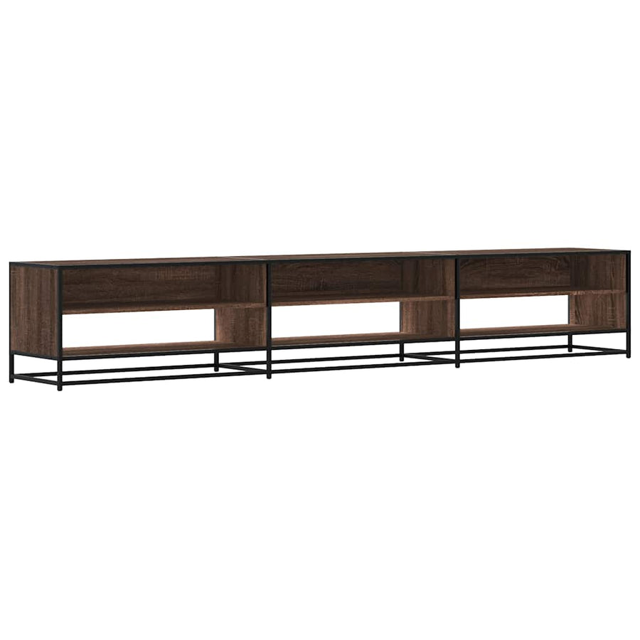 Tv-meubel 270x40x46 cm bewerkt hout bruin eikenkleurig