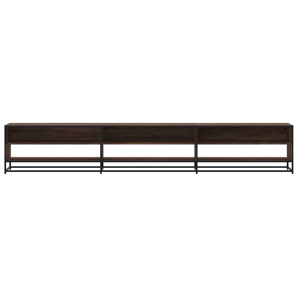 Tv-meubel 270x40x46 cm bewerkt hout bruin eikenkleurig