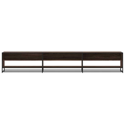 Tv-meubel 270x40x46 cm bewerkt hout bruin eikenkleurig