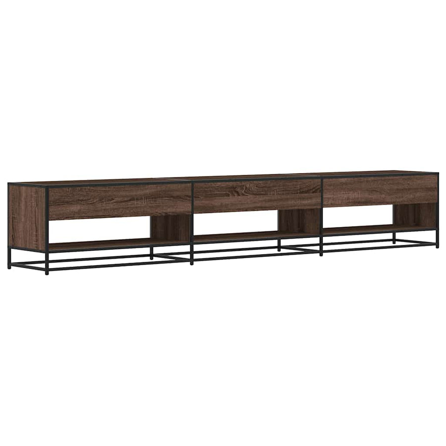 Tv-meubel 270x40x46 cm bewerkt hout bruin eikenkleurig