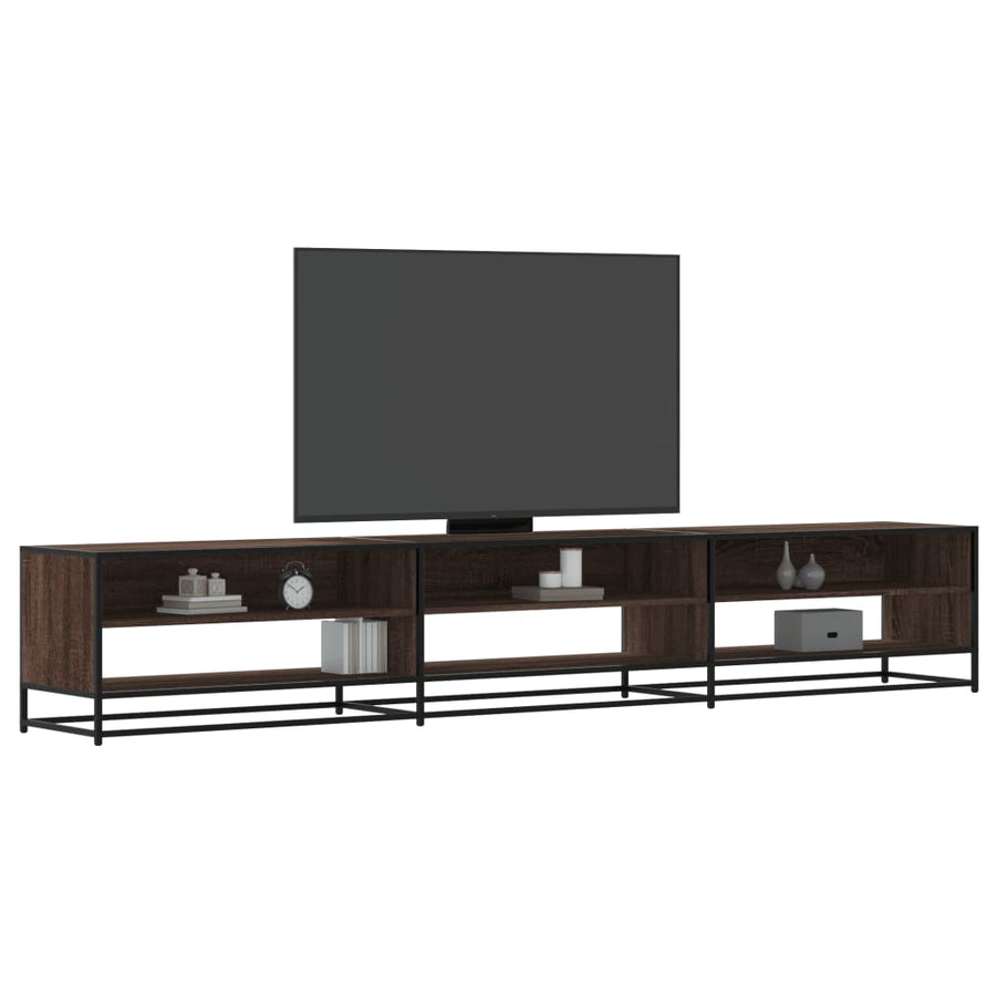 Tv-meubel 270x40x46 cm bewerkt hout bruin eikenkleurig