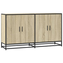 Dressoir 134x35x76 cm bewerkt hout sonoma eikenkleurig