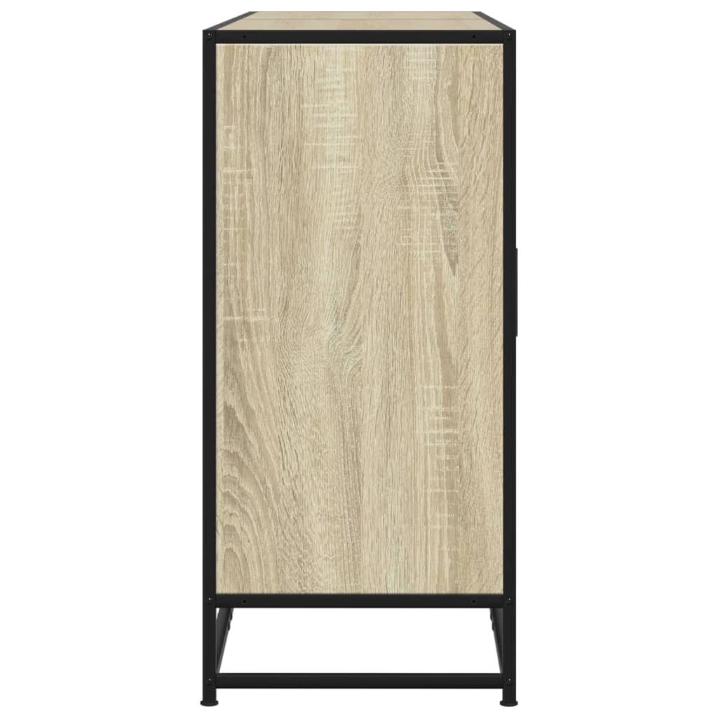 Dressoir 134x35x76 cm bewerkt hout sonoma eikenkleurig