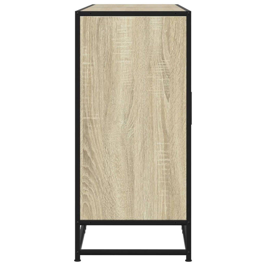 Dressoir 134x35x76 cm bewerkt hout sonoma eikenkleurig