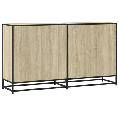 Dressoir 134x35x76 cm bewerkt hout sonoma eikenkleurig
