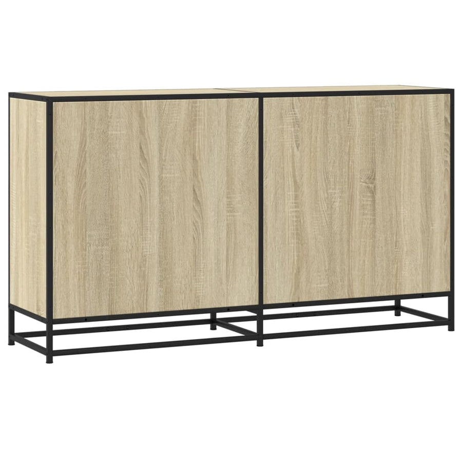 Dressoir 134x35x76 cm bewerkt hout sonoma eikenkleurig