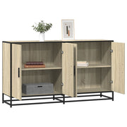 Dressoir 134x35x76 cm bewerkt hout sonoma eiken