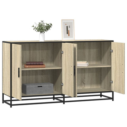 Dressoir 134x35x76 cm bewerkt hout sonoma eikenkleurig