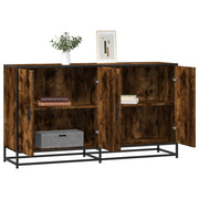 Dressoir 134x35x76 cm bewerkt hout gerookt eiken