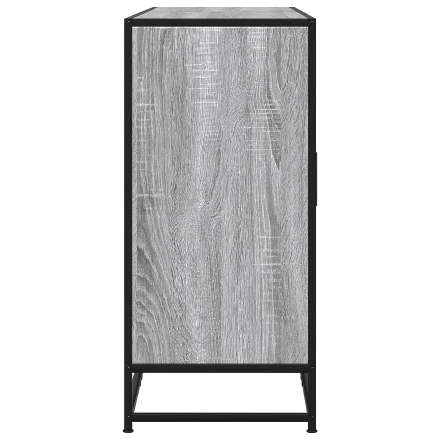 Dressoir 134x35x76 cm bewerkt hout grijs sonoma eikenkleurig