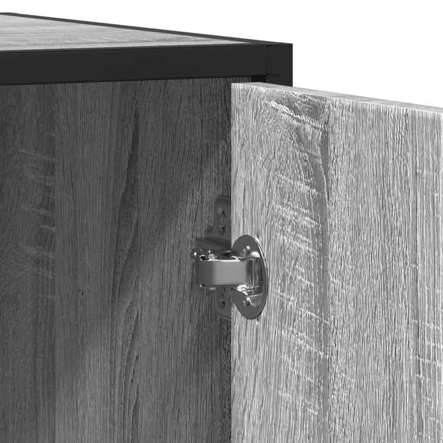 Dressoir 134x35x76 cm bewerkt hout grijs sonoma eikenkleurig
