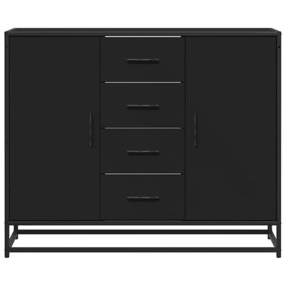 Dressoir 92x35x76 cm bewerkt hout zwart
