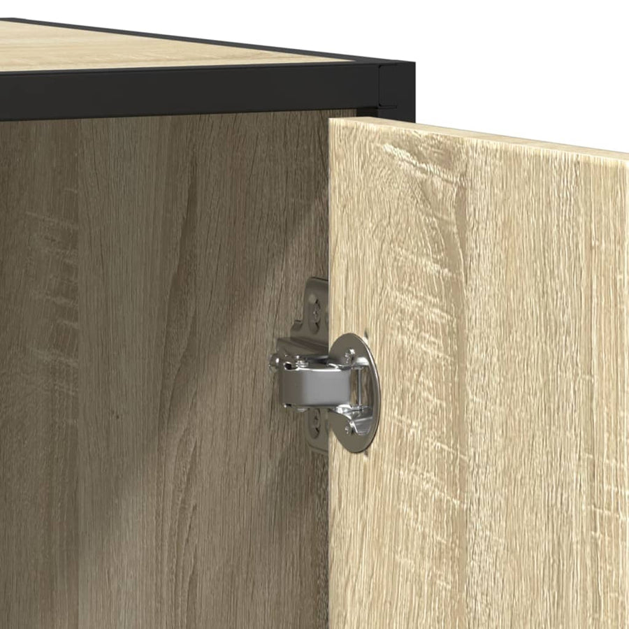 Dressoir 92x35x76 cm bewerkt hout sonoma eikenkleurig