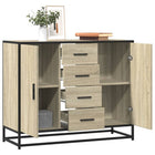 Dressoir 92x35x76 cm bewerkt hout sonoma eiken