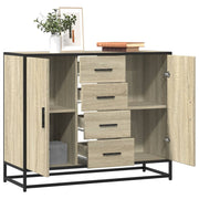 Dressoir 92x35x76 cm bewerkt hout sonoma eiken