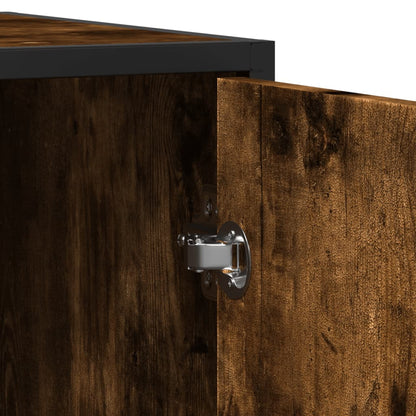 Dressoir 92X35X76 Cm Bewerkt Hout Kleurig Gerookt eiken