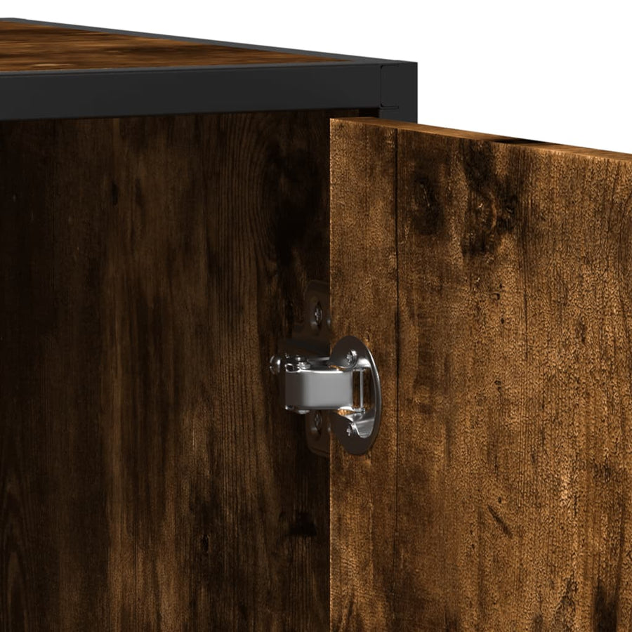 Dressoir 92X35X76 Cm Bewerkt Hout Kleurig Gerookt eiken