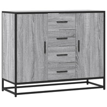 Dressoir 92x35x76 cm bewerkt hout grijs sonoma eikenkleurig