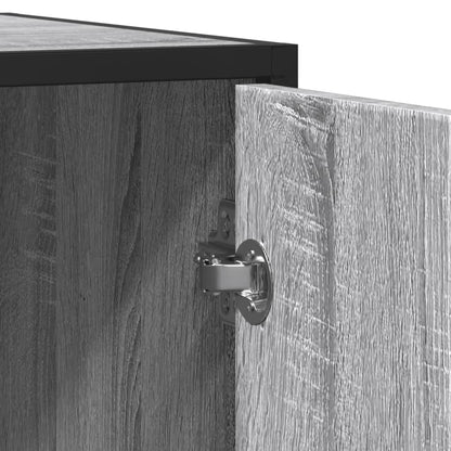 Dressoir 92x35x76 cm bewerkt hout grijs sonoma eikenkleurig