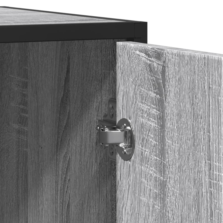 Dressoir 92x35x76 cm bewerkt hout grijs sonoma eikenkleurig