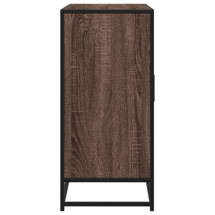 Dressoir 92x35x76 cm bewerkt hout bruin eikenkleurig