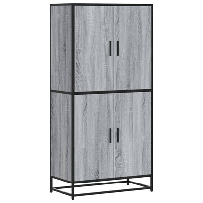 Hoge kast 68x35x139 cm bewerkt hout grijs sonoma eikenkleurig