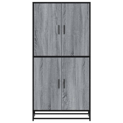 Hoge kast 68x35x139 cm bewerkt hout grijs sonoma eikenkleurig