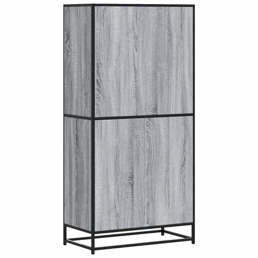 Hoge kast 68x35x139 cm bewerkt hout grijs sonoma eikenkleurig