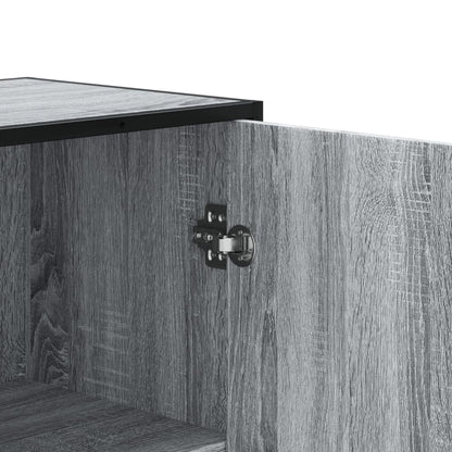 Hoge kast 68x35x139 cm bewerkt hout grijs sonoma eikenkleurig