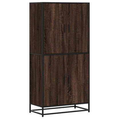 Hoge kast 68x35x139 cm bewerkt hout bruin eikenkleurig