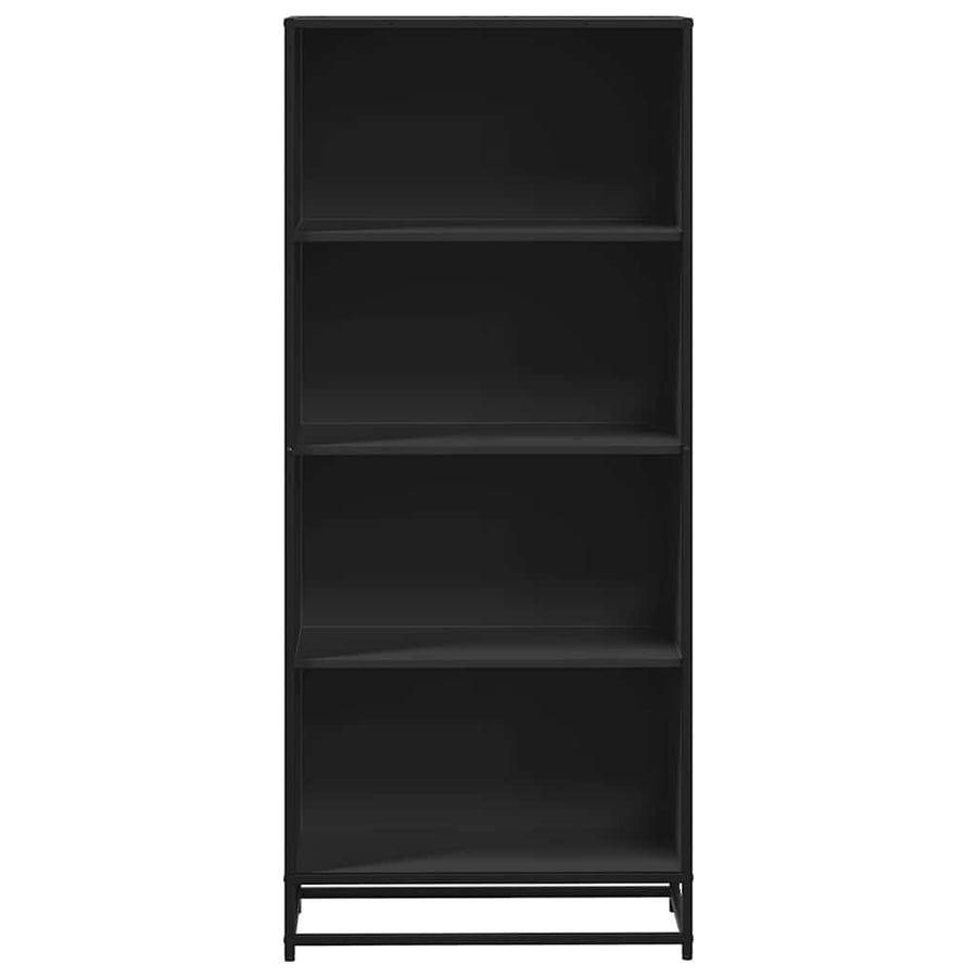 Boekenkast 60x35x139 cm bewerkt hout zwart