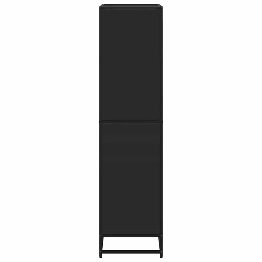 Boekenkast 60x35x139 cm bewerkt hout zwart