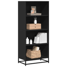 Boekenkast 60x35x139 cm bewerkt hout zwart