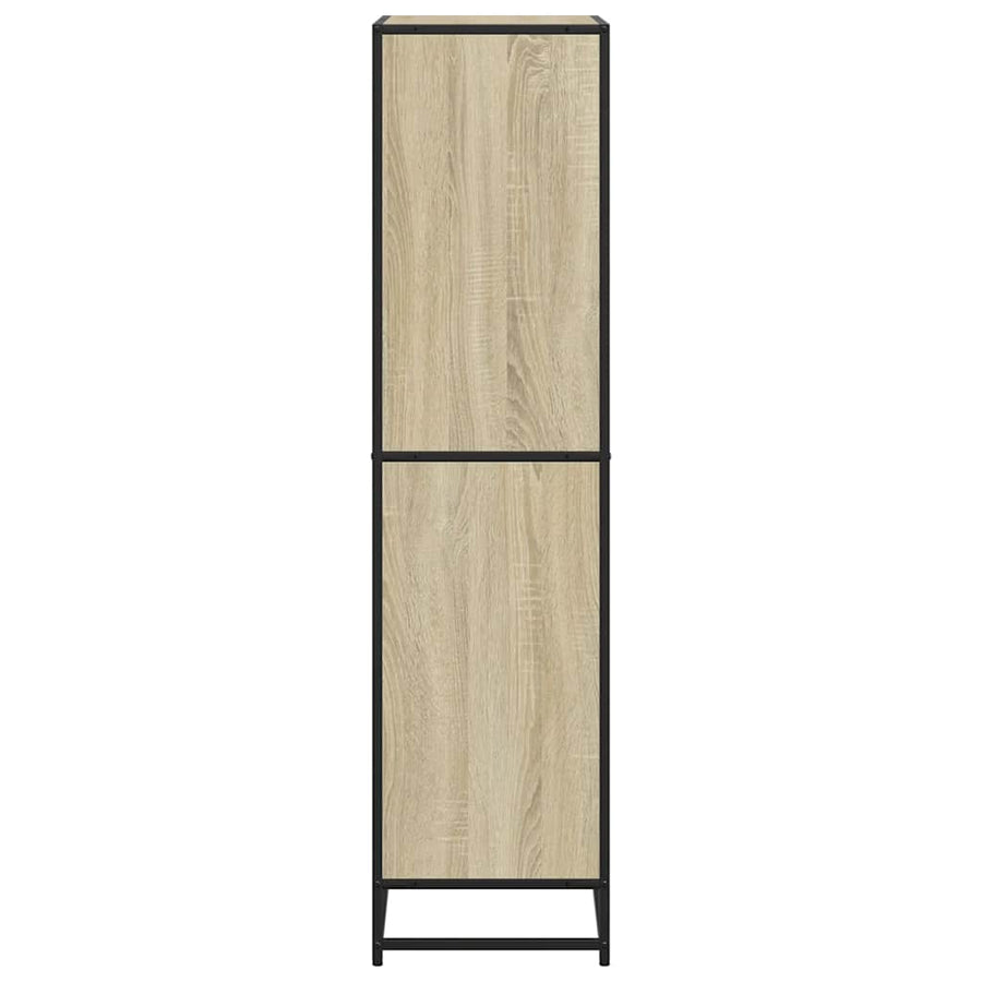 Boekenkast 60x35x139 cm bewerkt hout sonoma eikenkleurig