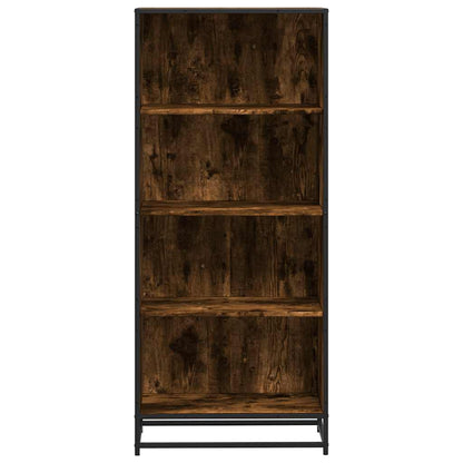 Boekenkast 60x35x139 cm bewerkt hout gerookt eikenkleurig