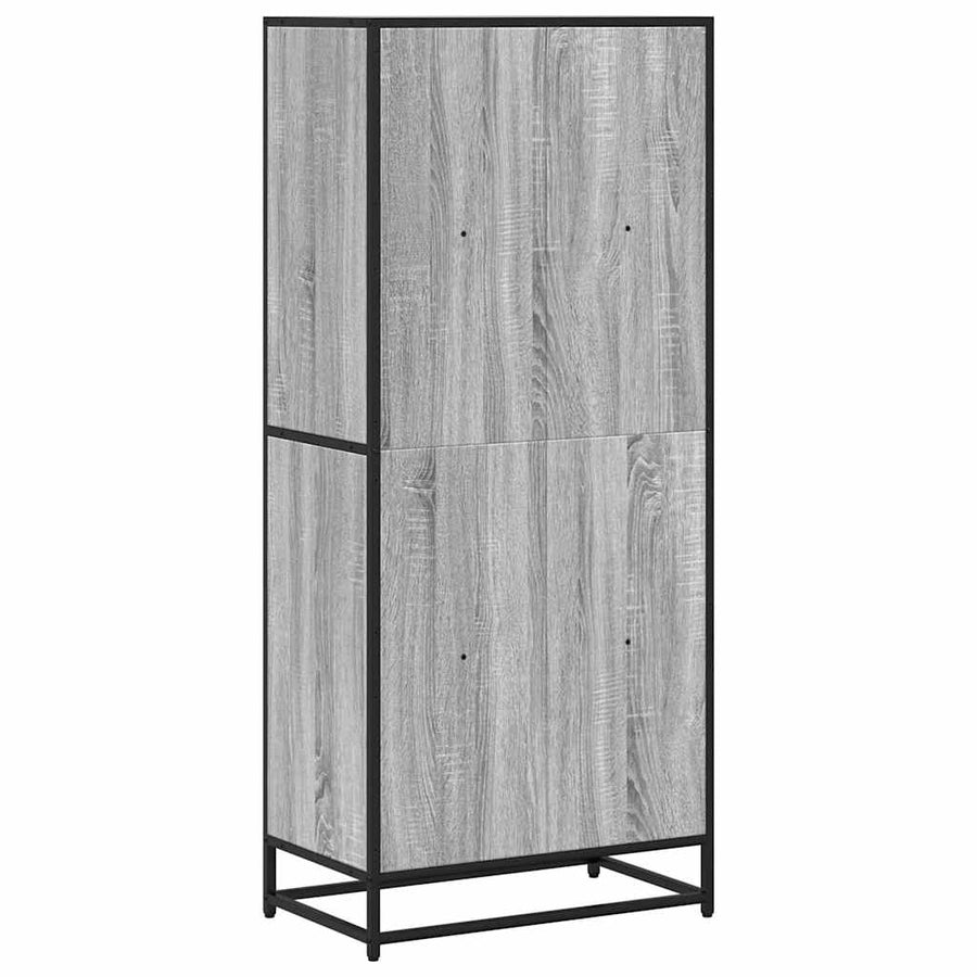 Boekenkast 60x35x139 cm bewerkt hout grijs sonoma eikenkleurig