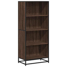 Boekenkast 60x35x139 cm bewerkt hout bruin eikenkleurig