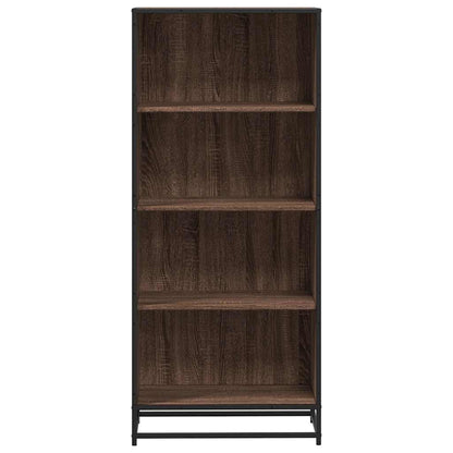 Boekenkast 60x35x139 cm bewerkt hout bruin eikenkleurig