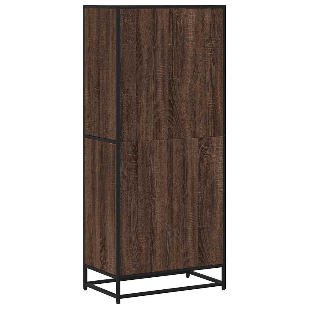 Boekenkast 60x35x139 cm bewerkt hout bruin eikenkleurig