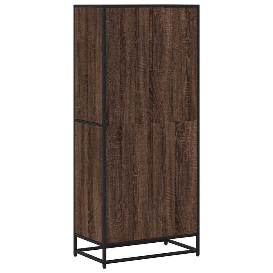 Boekenkast 60x35x139 cm bewerkt hout bruin eikenkleurig